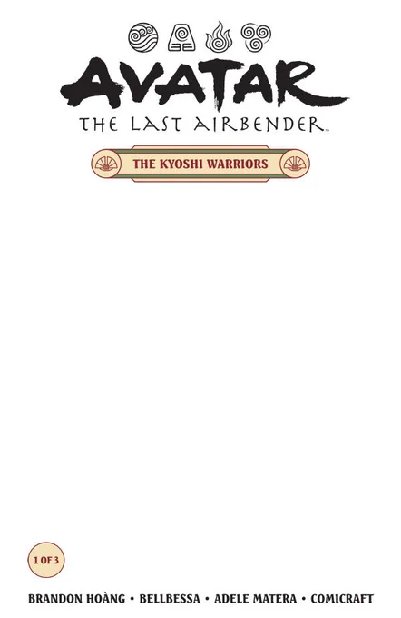 Variant blank cover of Avatar: The Last Airbender--The Kyoshi Warriors issue #1