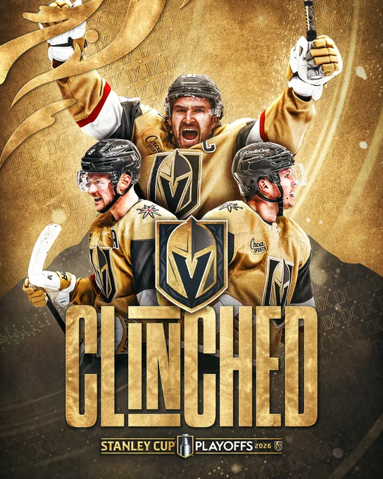 Vegas Golden Knights clinched spot in Stanley Cup Playoffs