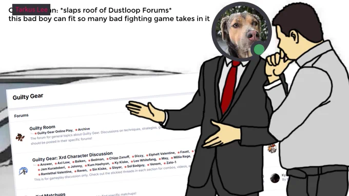 tarkus lee: *slaps roof of dustloop forums*
this bad boy can fit so many bad fighting game takes in it
