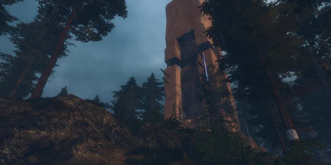 Monument in center of game map.