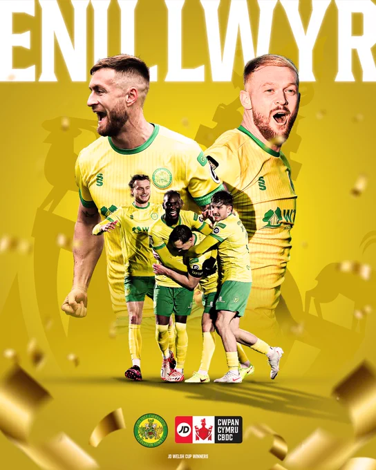 Caernarfon Town JD Welsh Cup winners. 