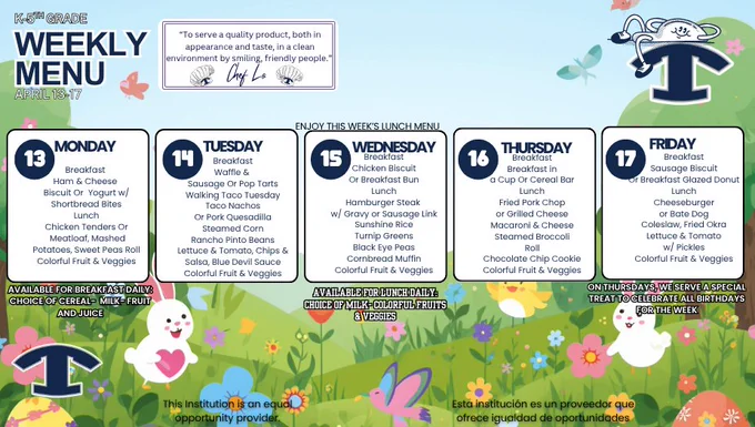 WEEKLY MENU