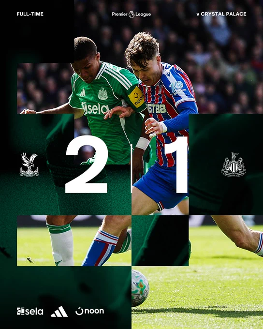 FULL-TIME | Crystal Palace 2 Newcastle United 1