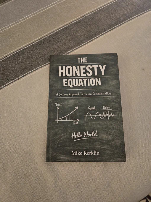 The Honesty Equation hardback edition.