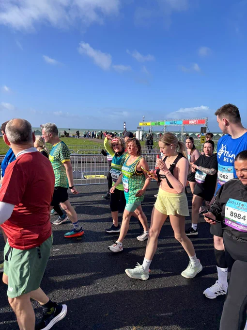 A photograph of Samaritans volunteers running in the Brighton marathon