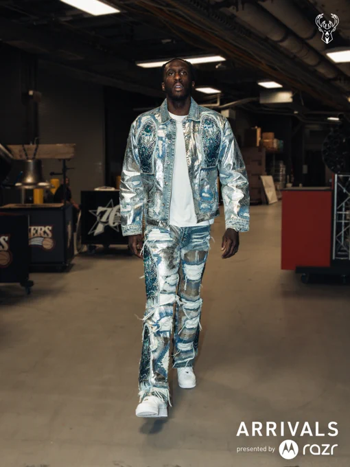 A photo of Taurean Prince walking into Xfinity Mobile Arena in Philly.