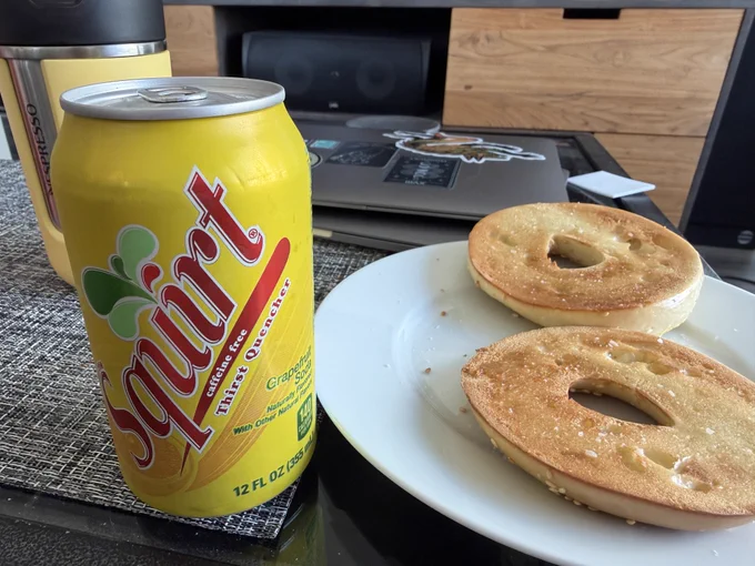 a can of drink called "squirt"
