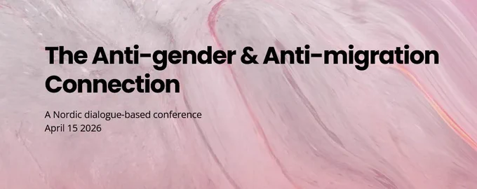 Light pink background with the black text "The Anti-gender & Anti-migration Connection".
