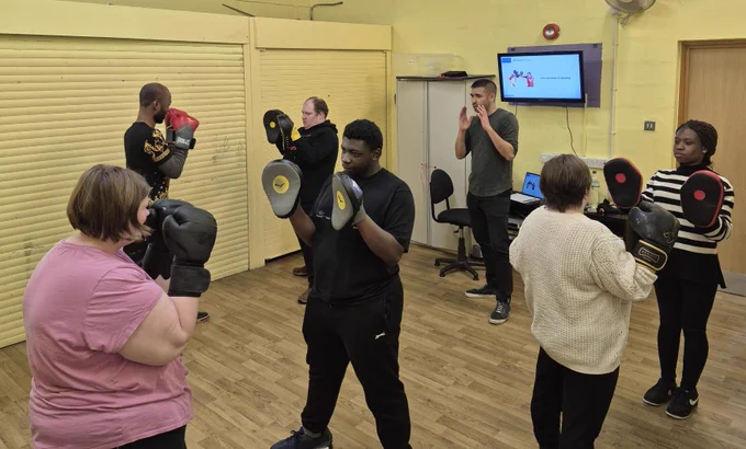 Boxing training to keep active