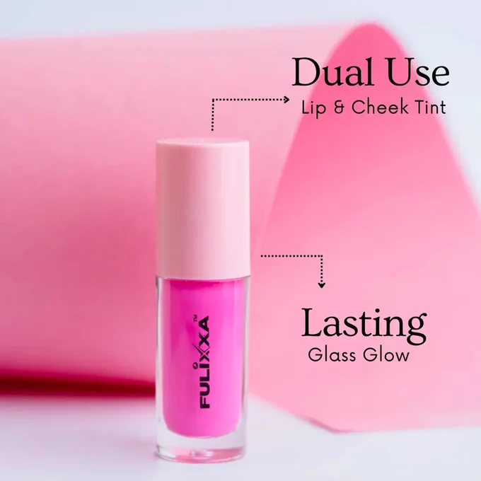 Fulixxa liquid blush lip cheek tint pink glow makeup everyday long lasting blush India