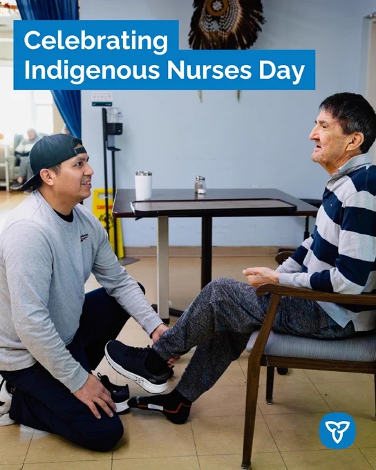 Various photos of residents and staff at the Wiikwemkoong Nursing Home in Manitoulin Island.