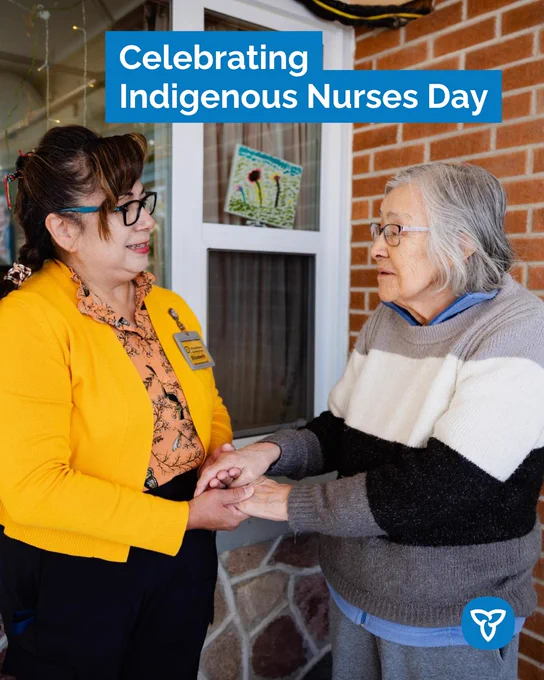 Various photos of residents and staff at the Wiikwemkoong Nursing Home in Manitoulin Island.