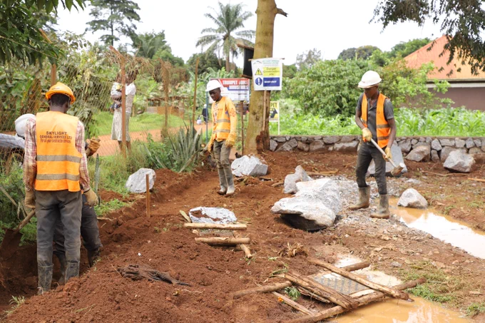 Kigungu Health Center III Perimeter Wall construction