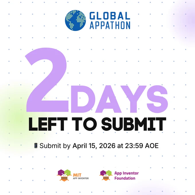 Global Appathon. 2 days left to submit. Submit by April 15, 2026 at 23:59 AOE.
