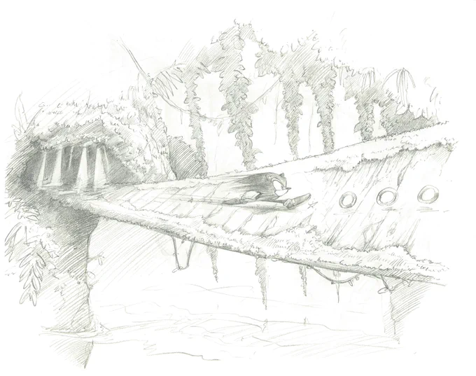 Sonic blazes towards a path of rings in Green Forest.