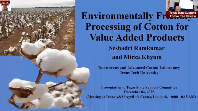 Environmentally Friendly Processing of Cotton for Value Added Products