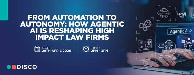 Join us Wed 29 April | 14:00 BST for the latest Global Legaltech Talks webinar:
From Automation to Autonomy: How Agentic AI is reshaping high‑impact law firms.
Moderated by Christina Blacklaws.