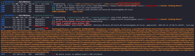 Targeted Kerberoasting with NetExec