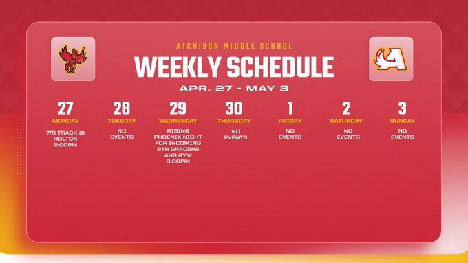 AMS Weekly Schedule