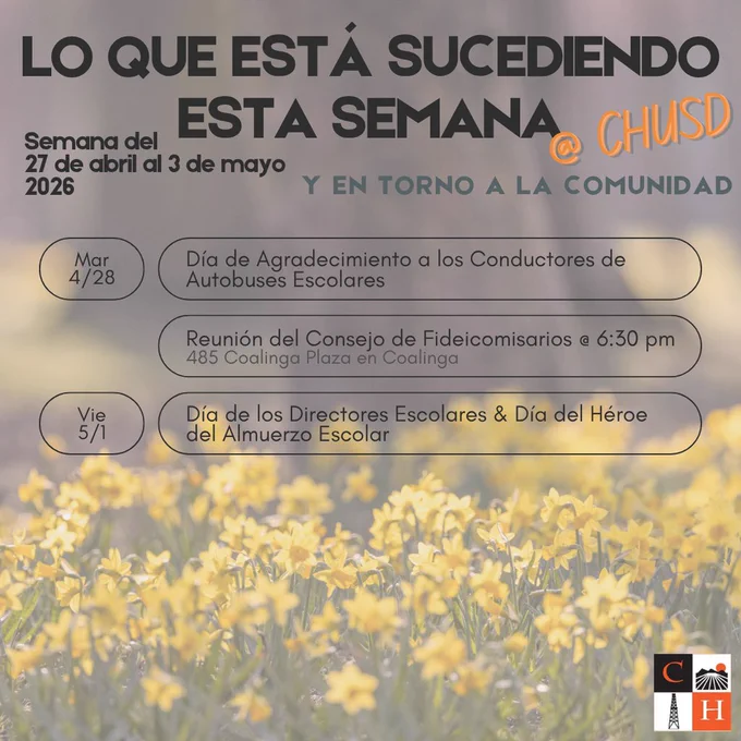 Happening this Week - Apr 27-May 3 in Spanish
