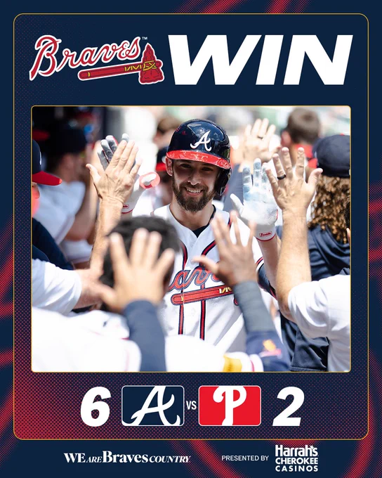 Final: Braves 6, Phillies 2.
