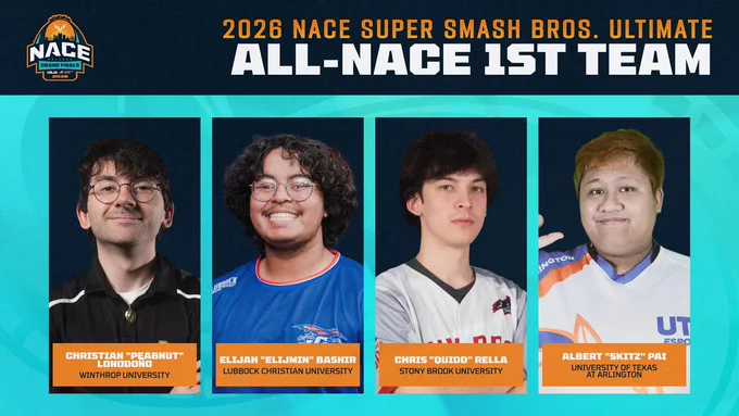 SSBU All-NACE 1st team: Peabnut, Elijmin, Quidd, Skitz
