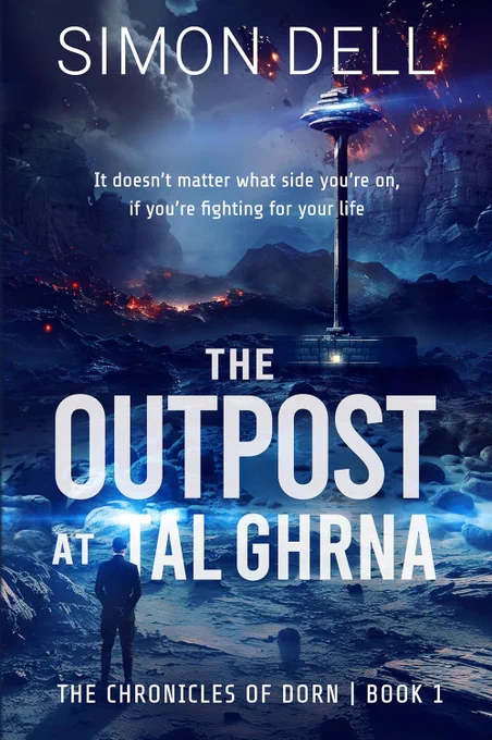 Book cover: The Outpost at Tal Ghrna by Simon Dell - science fiction