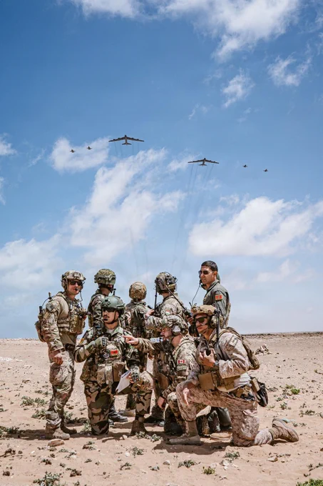 USAF B-52H Stratofortress bombers and Moroccan F-16 Fighting Falcons over Cap Draa marked the launch of Morocco's first accredited joint terminal attack controller qualification