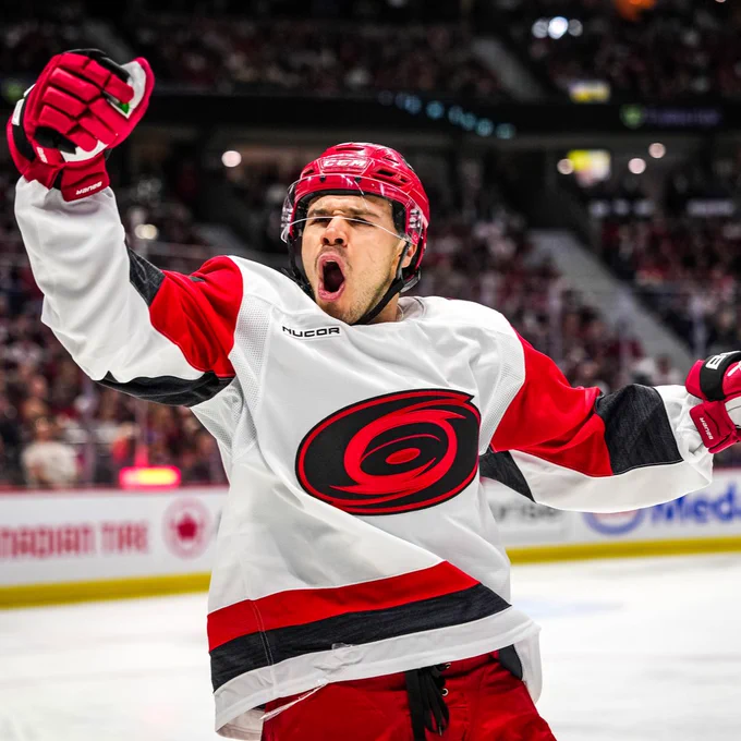 Photo of Logan Stankoven celebrating 