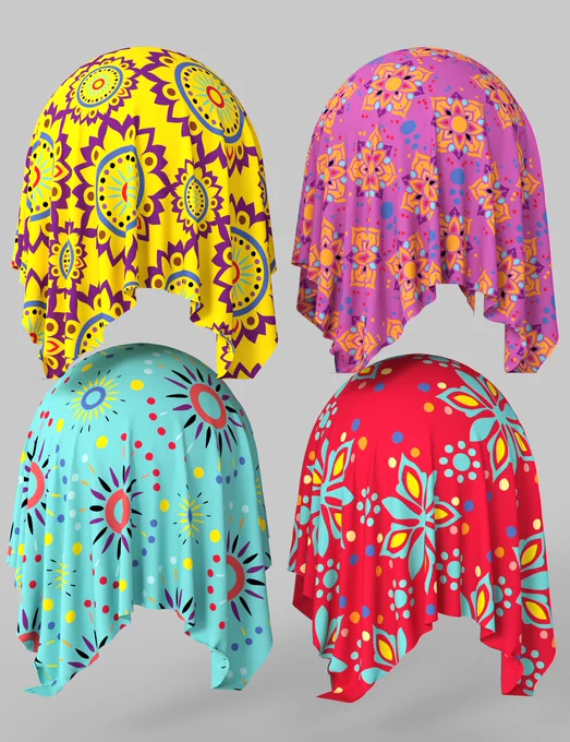 Rangoli Fabric Iray Shaders bring the vibrancy of traditional Rangoli art into your 3D projects. @daz3d 

https://www.daz3d.com/rangoli-fabric-iray-shaders--mr

#Nelmi #Nelmi3D #Daz3D #MerchantResource #IrayShaders #DigitalFashion #3DArt #Genesis9 #DazStudio #colourful #rangoli #3DTexturing #MarvelousDesigner #SubstancePainter #cgiart
