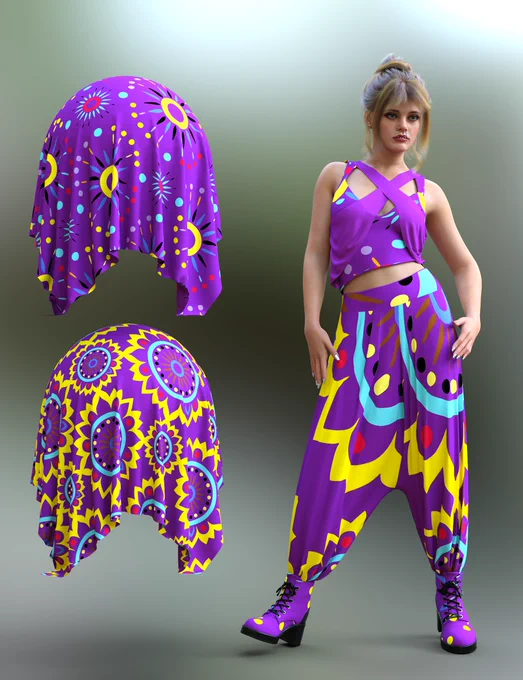 Rangoli Fabric Iray Shaders bring the vibrancy of traditional Rangoli art into your 3D projects. @daz3d 

https://www.daz3d.com/rangoli-fabric-iray-shaders--mr

#Nelmi #Nelmi3D #Daz3D #MerchantResource #IrayShaders #DigitalFashion #3DArt #Genesis9 #DazStudio #colourful #rangoli #3DTexturing #MarvelousDesigner #SubstancePainter #cgiart
