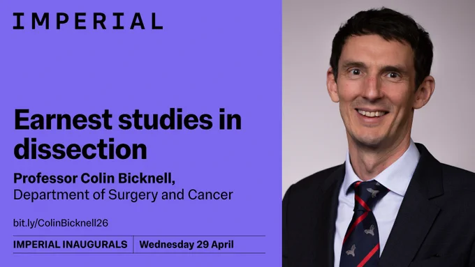 Earnest studies in dissection
Professor Colin Bicknell, Department of Surgery and Cancer