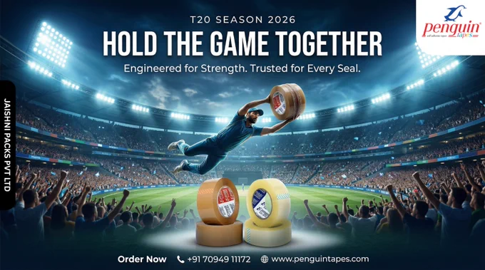 Hold the Game Together with Penguin BOPP Tapes 🏏✨
Built for strength, designed for performance — just like a match-winning catch!

This T20 season, trust the power of strong adhesion, durability, and reliability that keeps every package sealed perfectly. Whether it’s high-pressure packaging or everyday sealing, Penguin Tapes delivers championship-level performance every time 💪📦

Engineered for Strength. Trusted for Every Seal.

📞 Order Now:  91 70949 11172
🌐 www.penguintapes.com

------------------
#PenguinTapes #BOPPTape #PackingTape #CartonSealingTape
#IndustrialPackaging #StrongAdhesion #MadeInIndia
#T20Season2026