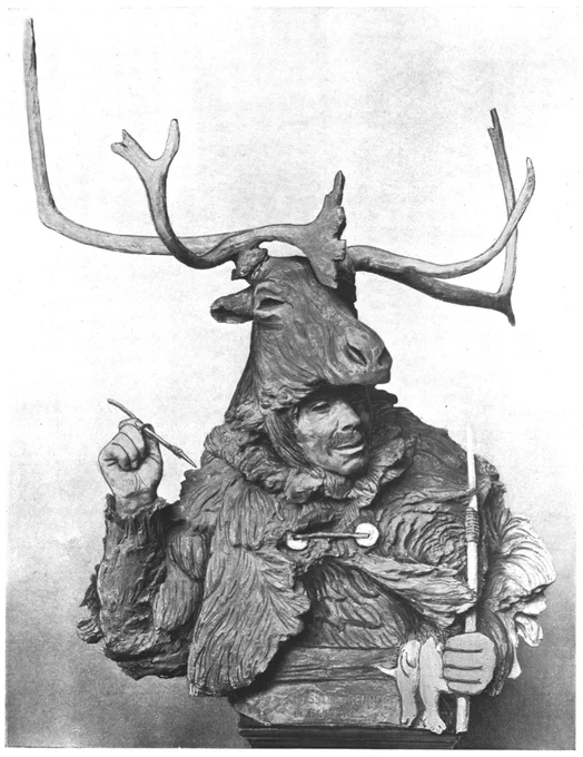 Illustration : Le chasseur de rennes de Furfooz. Industrie du Magdalénien supérieur (MARB, 1919, tome 1, pp. 1-172)