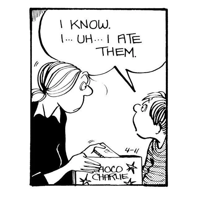 He ate them.