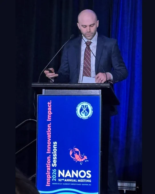 Image of Dr. Aaron Warning presenting at NANOS 2026