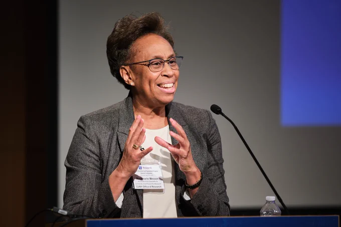 Rosemarie Wesson, Associate Vice Chancellor and University Vice Provost for Research, moderated the afternoon event.