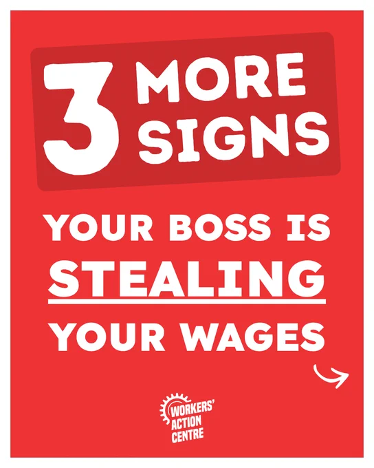 3 more signs your boss is stealing your wages 
