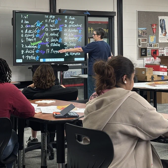 Learners working in Spanish 2