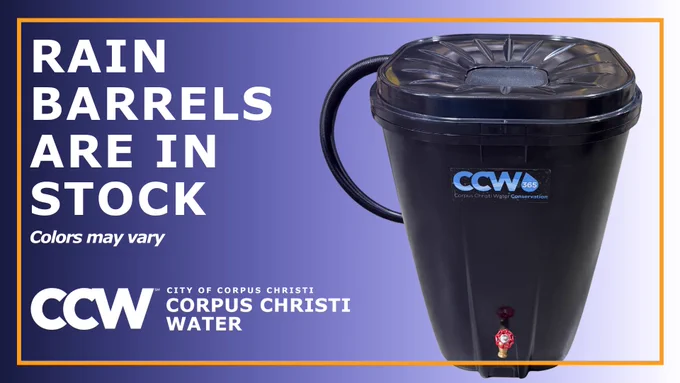 Rain barrels are back in stock. Colors of the rain barrels may vary. 