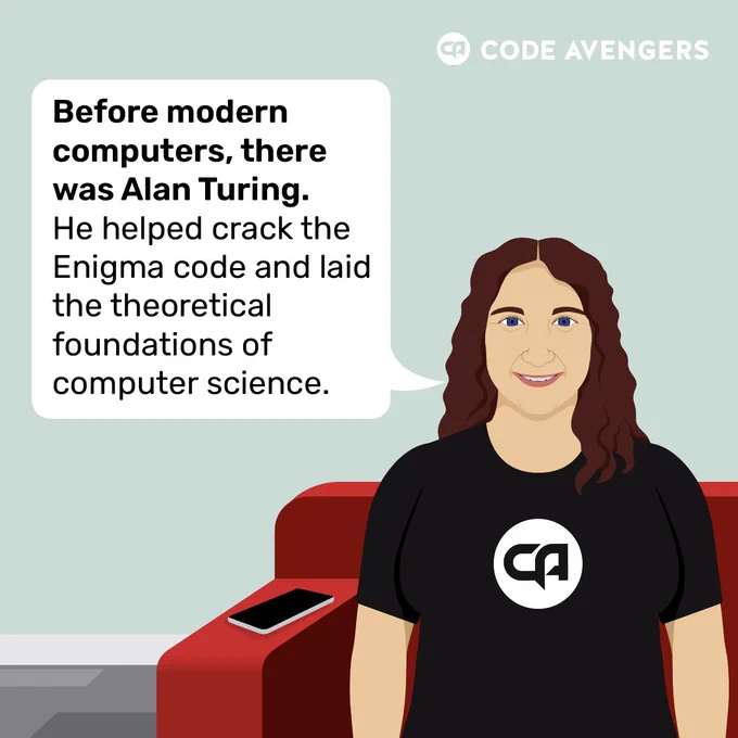 Alan Turing laid the theoretical foundations of computer science.