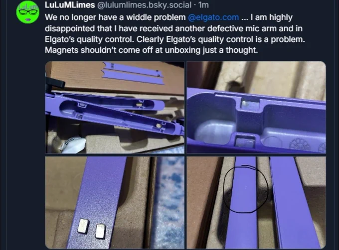Second Scuffed, Scratched, beaten up mic arm