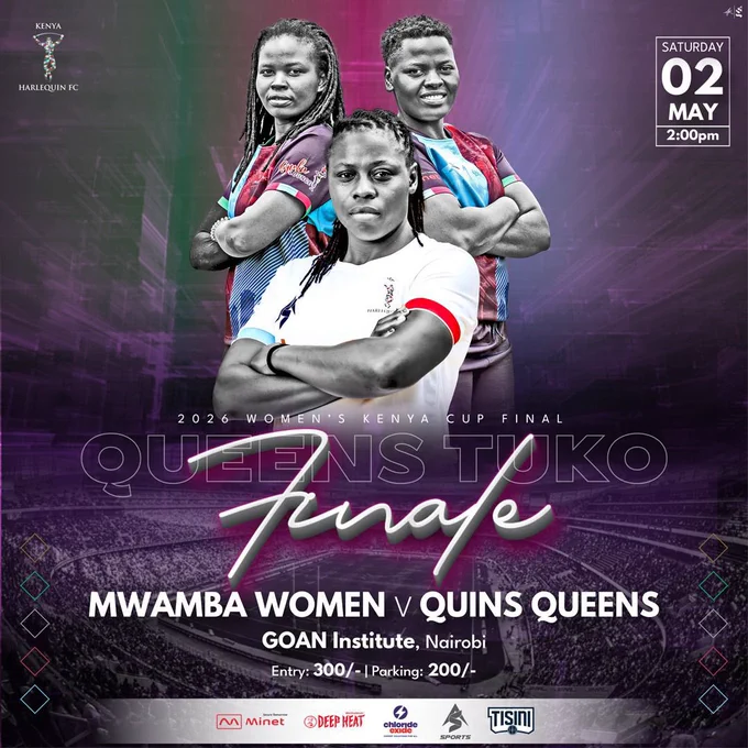 Kenya Harlequins Women v Mwamba Women Kenya cup final poster