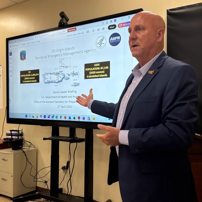 Briefing at Roundtable between ASPR, USVIFEMS, and USVIDOH
