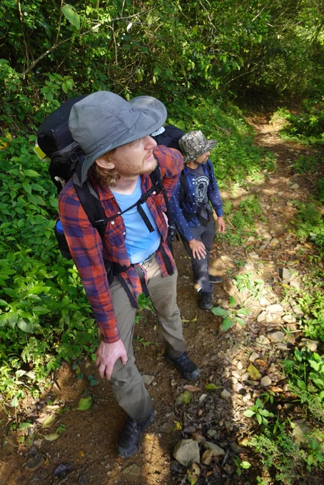 LSU researchers hiking