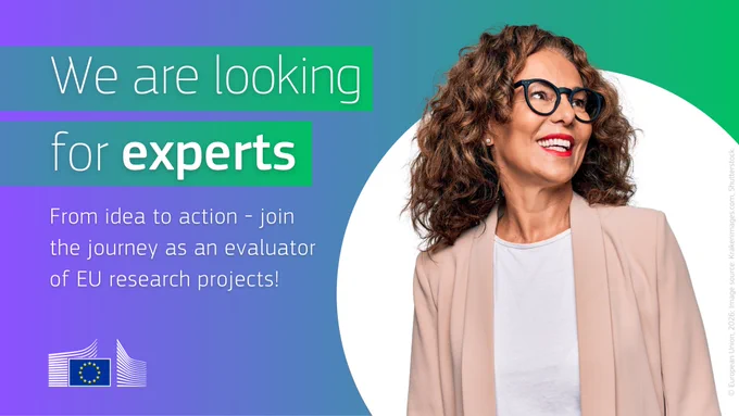 Visual with the text: We are looking for experts. 