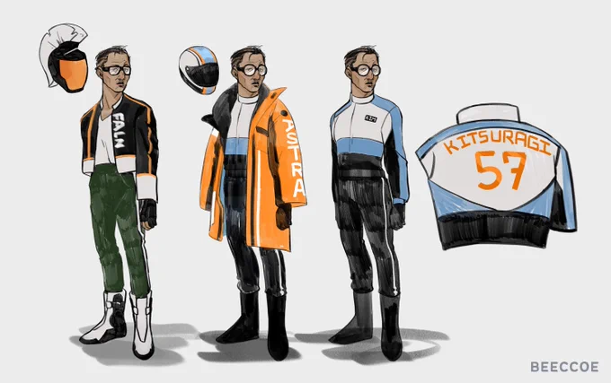 A few passes of Kim Kitsuragi from Disco Elysium as a motorcycle chariot driver.