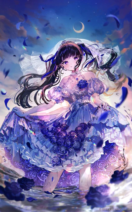 ウェディングドレスを纏ったシンデレラちゃんと海で逃避行する新作イラストです！

“生きる理由”を見つけるのって難しいしなんか窮屈だし、でも“死ねない理由”があるならなんとなくポジティブに生きられる気がする…そんなタイトルです

シンデレラちゃんの未来の理想の姿を思い浮かべて描きました💍やさぐれメイドなシンデレラちゃんがいつか“死ねない”と思わせてくれるモノと出会えますように

こちらトリニティさんからのご依頼で描き下ろしさせていただきました✨グッズ販売もあるからリプ欄見てね！