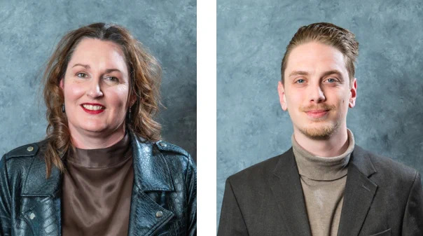 Foto's van raadsleden Kim Middendorp-Meister (D66 Gouda) en Jelte Elgersma (JA21 Gouda) 