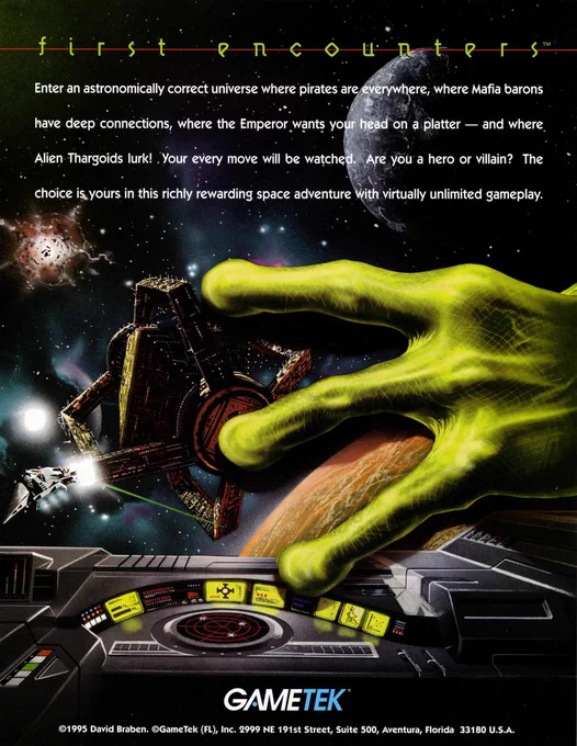 First Encounters - US version (Gametek, 1995) - advertisement.
